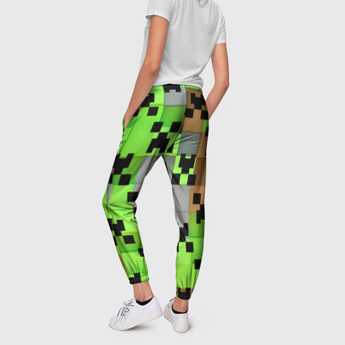 Женские брюки 3D Minecraft, цвет 3D печать - фото 4