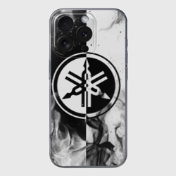 Чехол для iPhone 16 Pro Max силиконовый с защитой камеры Ямаха Yamaha +спина