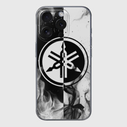 Чехол для iPhone 15 Pro силиконовый с защитой камеры Ямаха Yamaha +спина