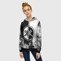Женская толстовка 3D на молнии Ямаха Yamaha +спина - фото 2