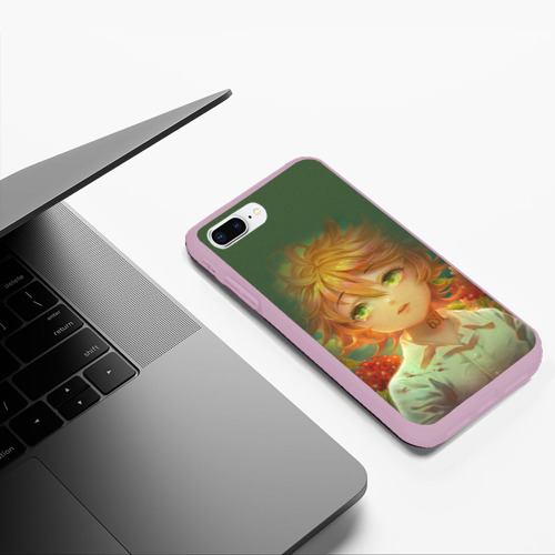 Чехол для iPhone 7Plus/8 Plus матовый The Promised Neverland, цвет розовый - фото 5