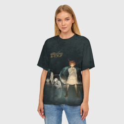 Женская футболка oversize 3D The Promised Neverland Logo - фото 2