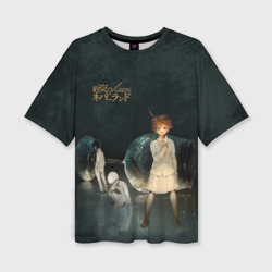 Женская футболка oversize 3D The Promised Neverland Logo