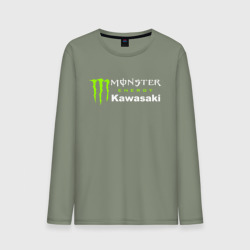 Мужской лонгслив хлопок Kawasaki Кавасаки Монстер энерджи