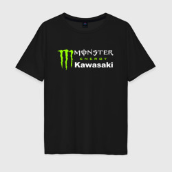 Мужская футболка хлопок Oversize Kawasaki Кавасаки Монстер энерджи
