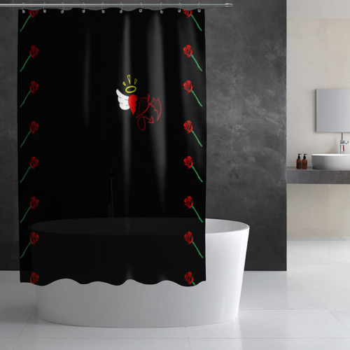 Штора 3D для ванной Добро и зло, Payton Moormeier - фото 2