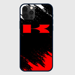 Чехол для iPhone 12 Pro Kawasaki logo Кавасаки лого +спина