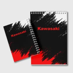 Блокнот Kawasaki logo Кавасаки лого +спина - фото 2