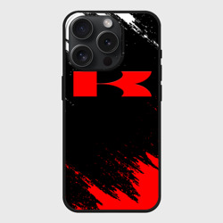 Чехол силиконовый для Apple iPhone 15 Pro матовый Kawasaki logo Кавасаки лого +спина