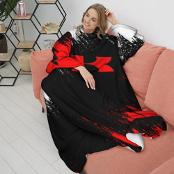 Плед с рукавами Kawasaki logo Кавасаки лого +спина - фото 2