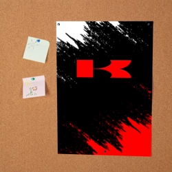 Постер Kawasaki logo Кавасаки лого +спина - фото 2