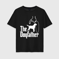 Женская футболка хлопок Oversize The Dogfather - пародия