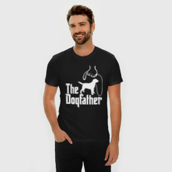 Мужская футболка хлопок Slim The Dogfather - пародия - фото 2