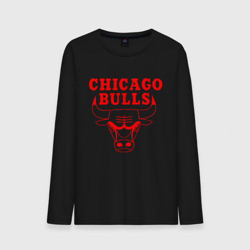 Мужской лонгслив хлопок Chicago Bulls, цвет черный
