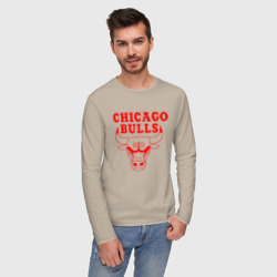 Мужской лонгслив хлопок Chicago Bulls - фото 2