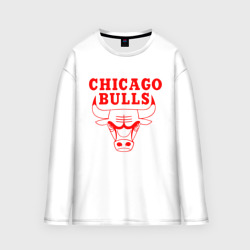 Мужской лонгслив oversize хлопок Chicago Bulls