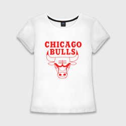 Женская футболка хлопок Slim Chicago Bulls