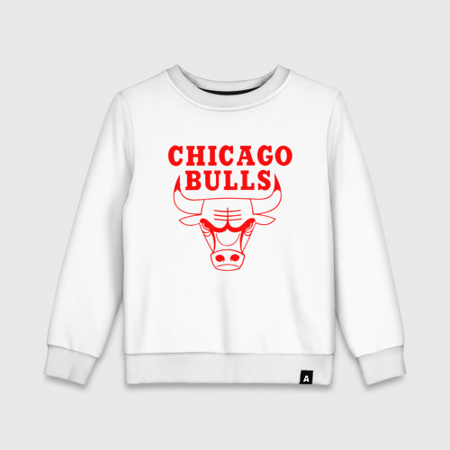 Детский свитшот хлопок Chicago Bulls, цвет белый