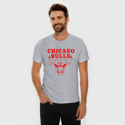 Мужская футболка хлопок Slim Chicago Bulls - фото 2