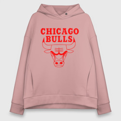 Женское худи Oversize хлопок Chicago Bulls