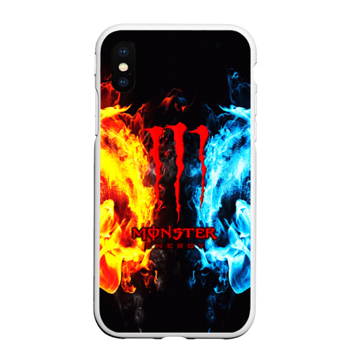 Чехол для iPhone XS Max матовый Monster energy, цвет белый