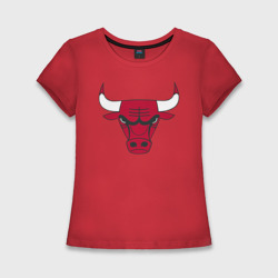 Женская футболка хлопок Slim Chicago Bulls