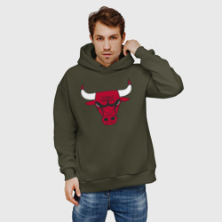 Мужское худи Oversize хлопок Chicago Bulls - фото 2