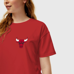 Женская футболка хлопок Oversize Chicago Bulls - фото 2