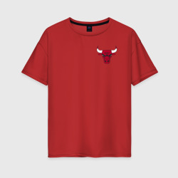 Женская футболка хлопок Oversize Chicago Bulls
