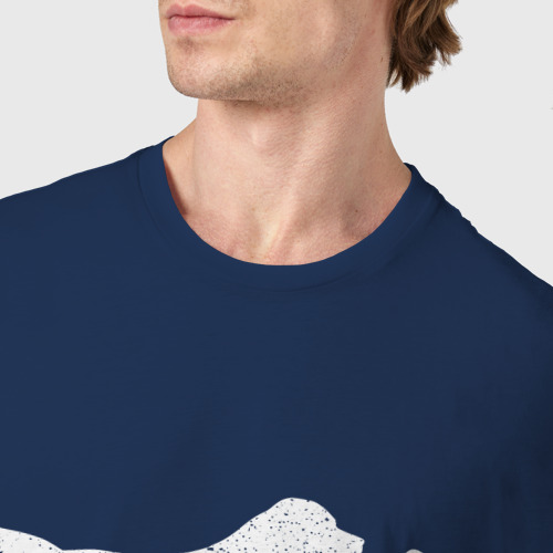 Мужская футболка хлопок Отец Лабрадоров, цвет темно-синий - фото 6