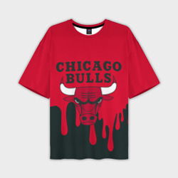 Мужская футболка oversize 3D Chicago Bulls