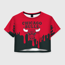 Женская футболка Crop-top 3D Chicago Bulls