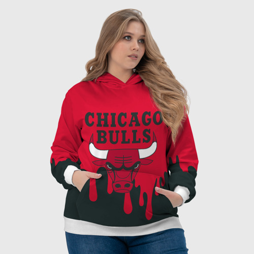 Женская толстовка 3D Chicago Bulls, цвет 3D печать - фото 6