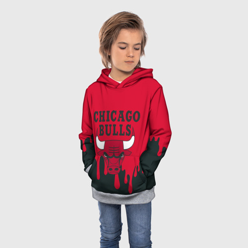 Детская толстовка 3D Chicago Bulls, цвет меланж - фото 3