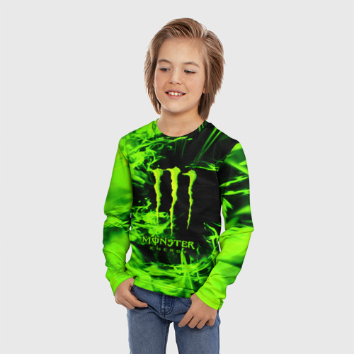 Детский лонгслив 3D MONSTER ENERGY, цвет 3D печать - фото 3