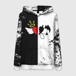 Женская толстовка 3D на молнии Добро и зло, Payton Moormeier