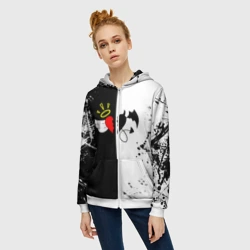 Женская толстовка 3D на молнии Добро и зло, Payton Moormeier - фото 2