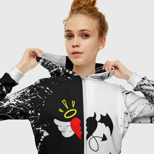 Женская толстовка 3D на молнии Добро и зло, Payton Moormeier - фото 5