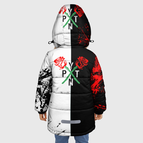 Зимняя куртка для девочек 3D Payton Moormeier спина, цвет красный - фото 4