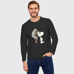 Мужской лонгслив oversize хлопок Snoopy - фото 2