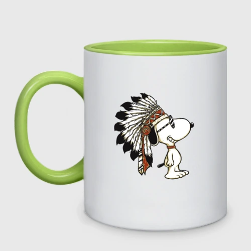 Кружка двухцветная Snoopy