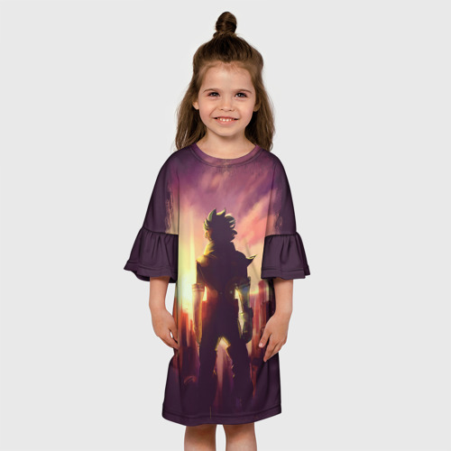 Детское платье 3D с принтом Моя геройская академия, вид сбоку #3
