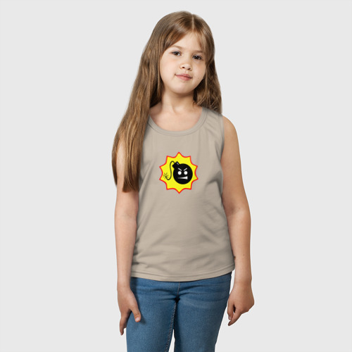 Детская майка хлопок Serious Sam 4, цвет миндальный - фото 3