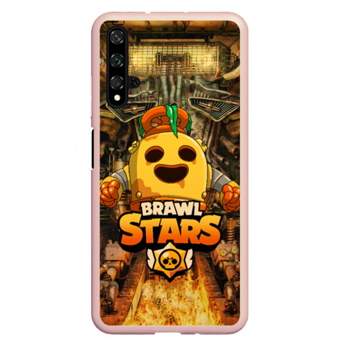 Чехол для Honor 20 Brawl Stars Robot Spike, цвет светло-розовый