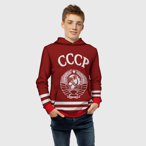 Детская толстовка 3D СССР Герб, цвет красный - фото 6