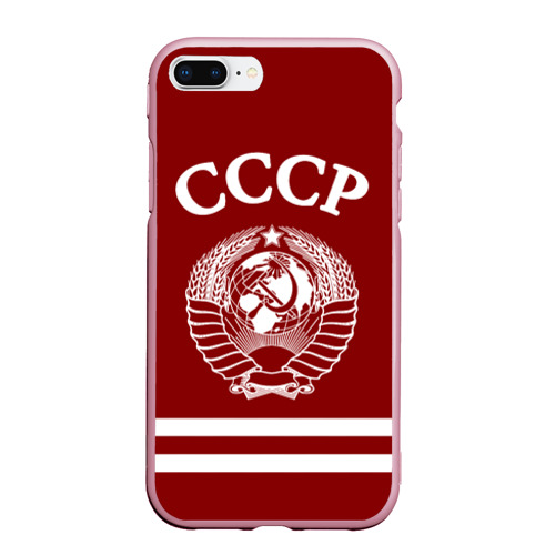 Чехол для iPhone 7/8 Plus матовый с принтом СССР Герб, вид спереди №1