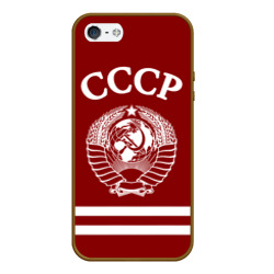 Чехол для iPhone 5/5S матовый СССР Герб