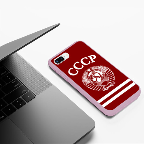 Чехол для iPhone 7Plus/8 Plus матовый с принтом СССР Герб, фото #5
