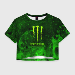 Женская футболка Crop-top 3D Monster energy