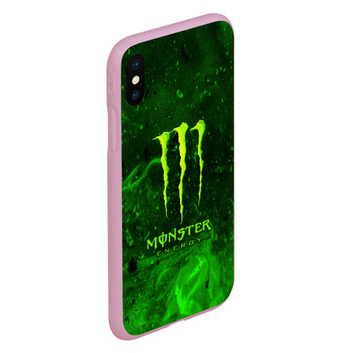 Чехол для iPhone XS Max матовый Monster energy, цвет розовый - фото 3